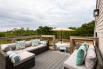 Upper level deck with seating